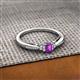 2 - Greta Desire Emerald Cut Amethyst and Round Diamond Engagement Ring 