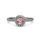 3 - Jolie Signature Morganite and Diamond Floral Halo Engagement Ring 