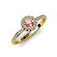 4 - Jolie Signature Morganite and Diamond Floral Halo Engagement Ring 