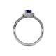 5 - Jolie Signature Blue Sapphire and Diamond Floral Halo Engagement Ring 