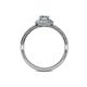5 - Jolie Signature Aquamarine and Diamond Floral Halo Engagement Ring 