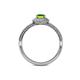 5 - Jolie Signature Peridot and Diamond Floral Halo Engagement Ring 