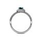5 - Jolie Signature London Blue Topaz and Diamond Floral Halo Engagement Ring 