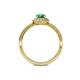 5 - Jolie Signature Emerald and Diamond Floral Halo Engagement Ring 