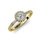 4 - Jolie Signature Diamond Floral Halo Engagement Ring 