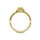 5 - Jolie Signature Yellow and White Diamond Floral Halo Engagement Ring 