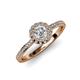 4 - Jolie Signature Diamond Floral Halo Engagement Ring 