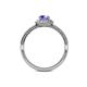 5 - Jolie Signature Tanzanite and Diamond Floral Halo Engagement Ring 