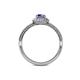 5 - Jolie Signature Iolite and Diamond Floral Halo Engagement Ring 
