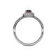 5 - Jolie Signature Red Garnet and Diamond Floral Halo Engagement Ring 