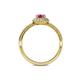 5 - Jolie Signature Pink Tourmaline and Diamond Floral Halo Engagement Ring 