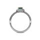 5 - Jolie Signature Diamond and Lab Created Alexandrite Floral Halo Engagement Ring 