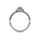 5 - Jolie Signature Morganite and Diamond Floral Halo Engagement Ring 