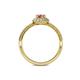 5 - Jolie Signature Morganite and Diamond Floral Halo Engagement Ring 
