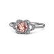 1 - Kyra Signature Morganite and Diamond Engagement Ring 