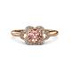 3 - Kyra Signature Morganite and Diamond Engagement Ring 