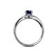 5 - Meryl Signature Blue Sapphire and Diamond Engagement Ring 