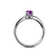 5 - Meryl Signature Amethyst and Diamond Engagement Ring 