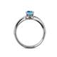 5 - Meryl Signature Blue Topaz and Diamond Engagement Ring 