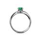5 - Meryl Signature Emerald and Diamond Engagement Ring 