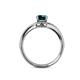 5 - Meryl Signature London Blue Topaz and Diamond Engagement Ring 