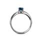 5 - Meryl Signature Blue and White Diamond Engagement Ring 