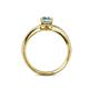 5 - Meryl Signature Aquamarine and Diamond Engagement Ring 