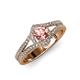 4 - Meryl Signature Morganite and Diamond Engagement Ring 
