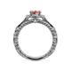 5 - Maura Signature Morganite and Diamond Floral Halo Engagement Ring 