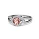 1 - Liora Signature Morganite and Diamond Eye Halo Engagement Ring 