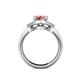 5 - Liora Signature Morganite and Diamond Eye Halo Engagement Ring 