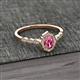 2 - Flora Desire Oval Cut Pink Tourmaline and Round Diamond Vintage Scallop Halo Engagement Ring 