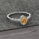 2 - Flora Desire Oval Cut Citrine and Round Diamond Vintage Scallop Halo Engagement Ring 