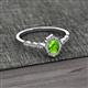 2 - Flora Desire Oval Cut Peridot and Round Diamond Vintage Scallop Halo Engagement Ring 