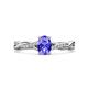 1 - Stacie Desire Oval Cut Tanzanite and Round Diamond Twist Infinity Shank Engagement Ring 
