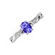 3 - Stacie Desire Oval Cut Tanzanite and Round Diamond Twist Infinity Shank Engagement Ring 