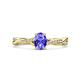 1 - Stacie Desire Oval Cut Tanzanite and Round Diamond Twist Infinity Shank Engagement Ring 