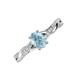 3 - Stacie Desire Oval Cut Aquamarine and Round Diamond Twist Infinity Shank Engagement Ring 