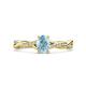 1 - Stacie Desire Oval Cut Aquamarine and Round Diamond Twist Infinity Shank Engagement Ring 