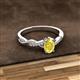 2 - Stacie Desire Oval Cut Yellow Sapphire and Round Diamond Twist Infinity Shank Engagement Ring 