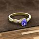 2 - Stacie Desire Oval Cut Tanzanite and Round Diamond Twist Infinity Shank Engagement Ring 