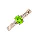 3 - Stacie Desire Oval Cut Peridot and Round Diamond Twist Infinity Shank Engagement Ring 