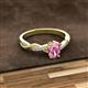 2 - Stacie Desire Oval Cut Pink Sapphire and Round Diamond Twist Infinity Shank Engagement Ring 