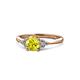 1 - Eve Signature 5.80 mm Yellow and White Diamond Engagement Ring 