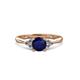 2 - Eve Signature 5.80 mm Blue Sapphire and Diamond Engagement Ring 