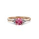 2 - Eve Signature 5.80 mm Pink Tourmaline and Diamond Engagement Ring 
