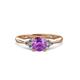 2 - Eve Signature 5.80 mm Amethyst and Diamond Engagement Ring 