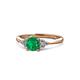 1 - Eve Signature 5.80 mm Emerald and Diamond Engagement Ring 