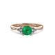 2 - Eve Signature 5.80 mm Emerald and Diamond Engagement Ring 