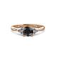 2 - Eve Signature 5.80 mm Black and White Diamond Engagement Ring 